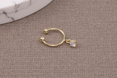 Piercing Fake Liso Pingente Mini Zircônia - comprar online