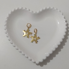Brinco Argola Pingente Estrela