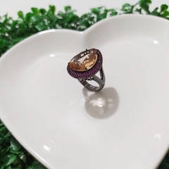 Anel Pedra Gota Cravejado - comprar online