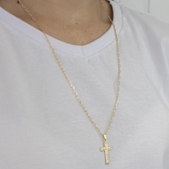 Corrente Malha Cartier Pingente Cruz