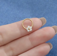 Piercing Argola Click Flor Daith - comprar online