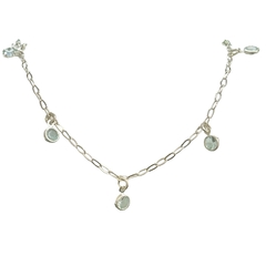 Pulseira Pingentes Verde Água