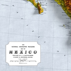 Mapa de Relevo Topográfico Hipsométrico do México, América Central