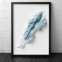 Mapa Topográfico do Líbano
