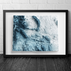 Mapa Topográfico do Wyoming, EUA