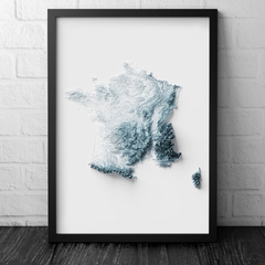 Mapa Topográfico da França