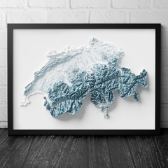 Mapa Topográfico da Suiça