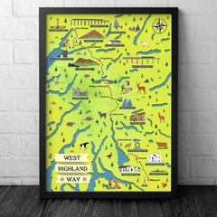 Mapa ilustrado da trilha West Highland Way