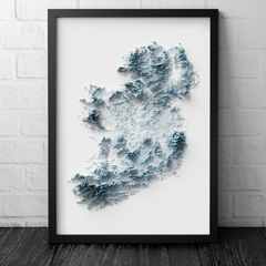 Mapa Topográfico da Irlanda
