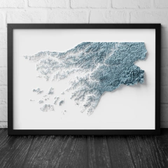 Mapa Topográfico da Guiné-Bissau