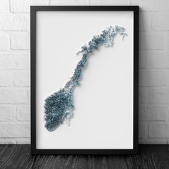 Mapa Topográfico da Noruega