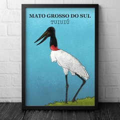 Pôster Tuiuiú, de nome científico Jabiru mycteria, ave símbolo do estado de Mato Grosso do Sul.