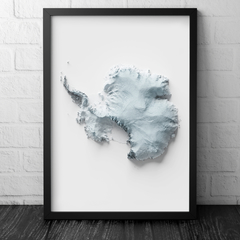 Mapa hipsométrico da Antártica