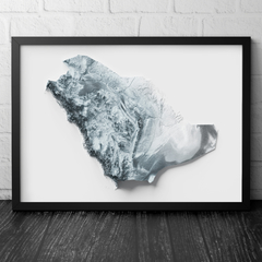Mapa Topográfico Arábia Saudita