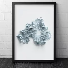 Mapa Topográfico da Irlanda do Norte