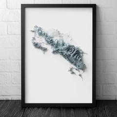 Mapa da Costa Rica.