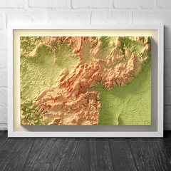 Mapa Hipsométrico Colorido da Chapada dos Veadeiros