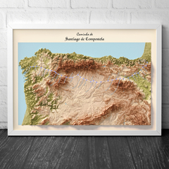 Mapa do Caminho de Santiago de Compostela