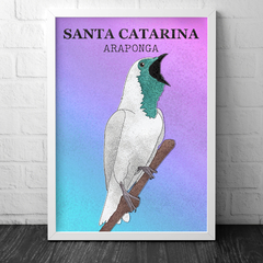 Pôster Pássaro Araponga, ave símbolo de Santa Catarina