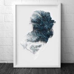 Mapa Topográfico da Região Sul do Brasil