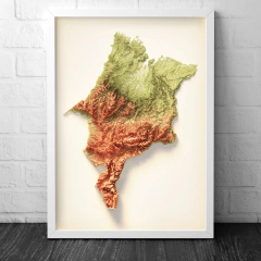 Mapa Hipsométrico Colorido do Maranhão