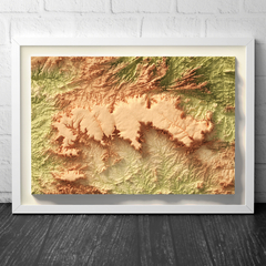 Mapa de relevo da Chapada do Araripe