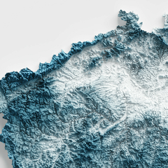 Mapa hipsométrico da Chéquia, apresentando detalhes topográficos.