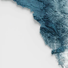 Outra visão detalhada do mapa topográfico de Amapá.