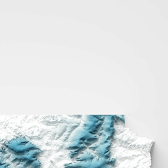 Outra visão detalhada do mapa topográfico de Brasília.