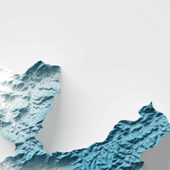 Mapa em relevo artístico do município de São Bento do Sapucaí, São Paulo, destacando suas formas geográficas.