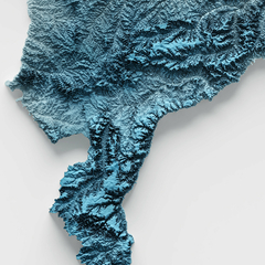 Outra visão detalhada do mapa topográfico de Maranhão.