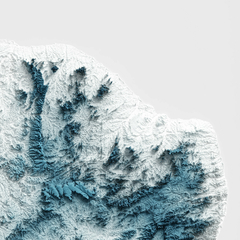 Outra visão detalhada do mapa topográfico da Região Nordeste.