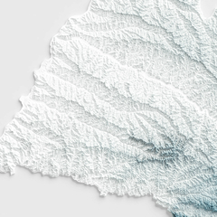 Outra visão detalhada do mapa topográfico de São Paulo.