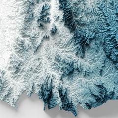 Outra visão detalhada do mapa topográfico de Tocantins.