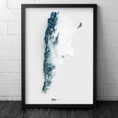 Mapa hipsométrico da argentina