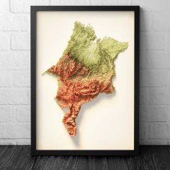 Mapa Topográfico Colorido do Maranhão