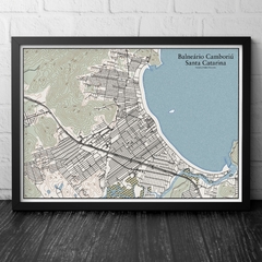 Mapa Balneário Camboriú, Poster Balneário Camboriú.