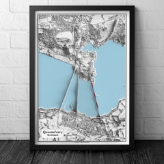 Mapa de Lidar de Queensferry, Escócia.