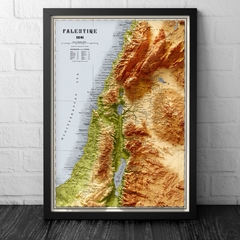 Mapa de relevo da Palestina