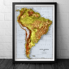 Mapa da América do Sul.