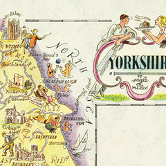 Mapa de Yorkshire, Inglaterra