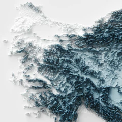 Mapa Hipsométrico da Turquia