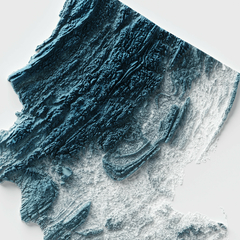 Mapa Topográfico de Nova Jersey, Estados Unidos