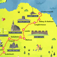 Mapa Ilustrado Trilha Southern Upland Way - Escócia