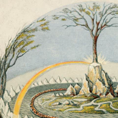 Pôster da árvore Yggdrasill da cosmologia nórdica