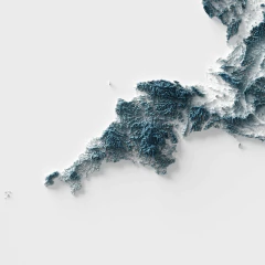 Mapa da inglaterra topográfico