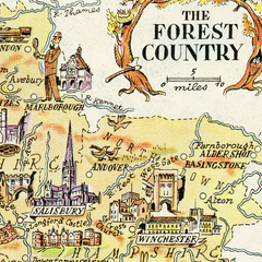 Mapa chamado The Forest Country, Inglaterra