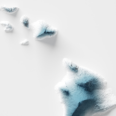 Mapa Topográfico do Havaí, Estados Unidos