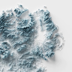 Mapa Hipsométrico da Irlanda