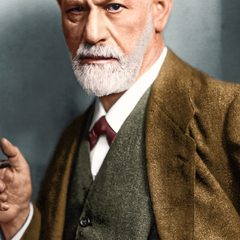 Foto Colorizada do Psicanalista Sigmund Freud